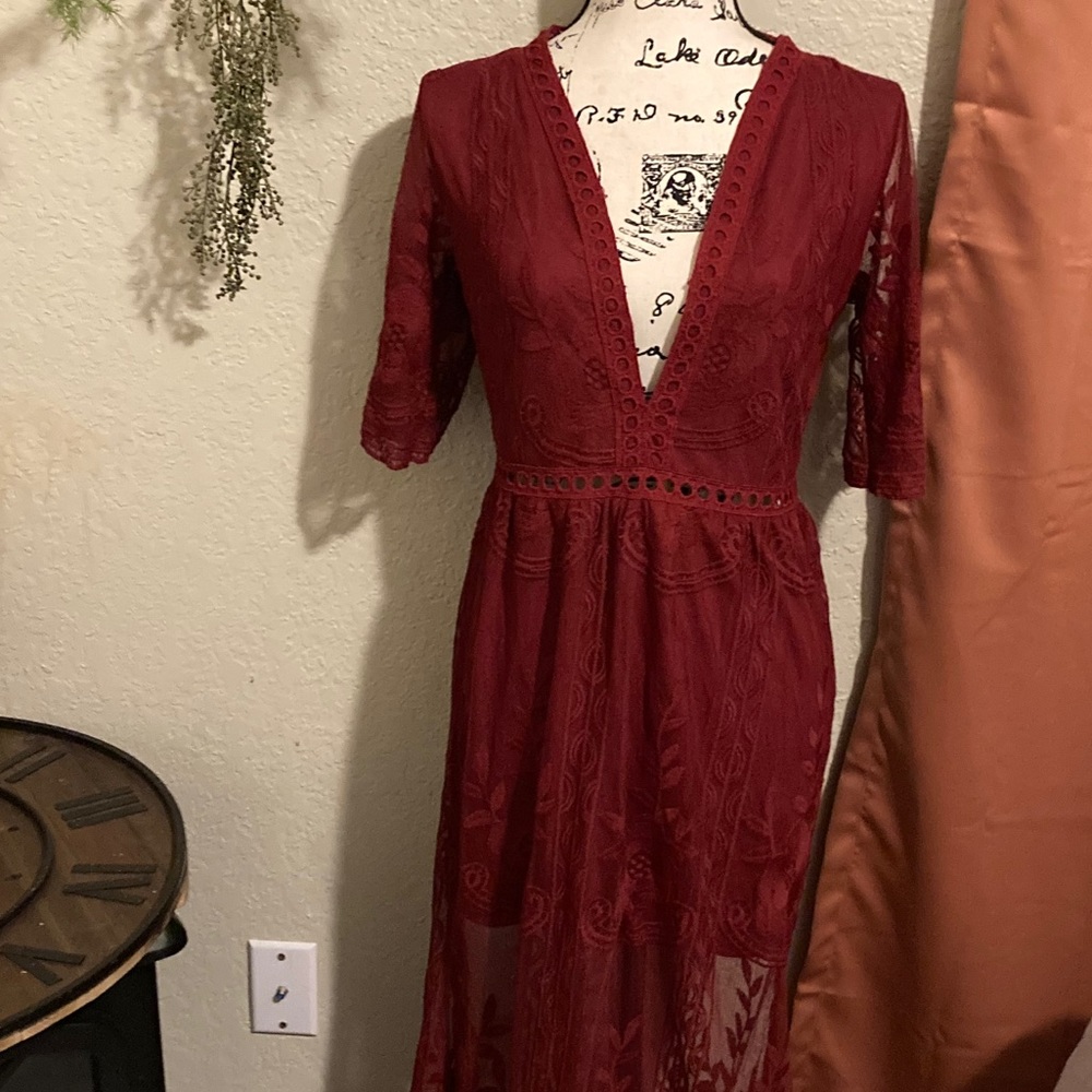 ELETER Maxi Dress romper underneath